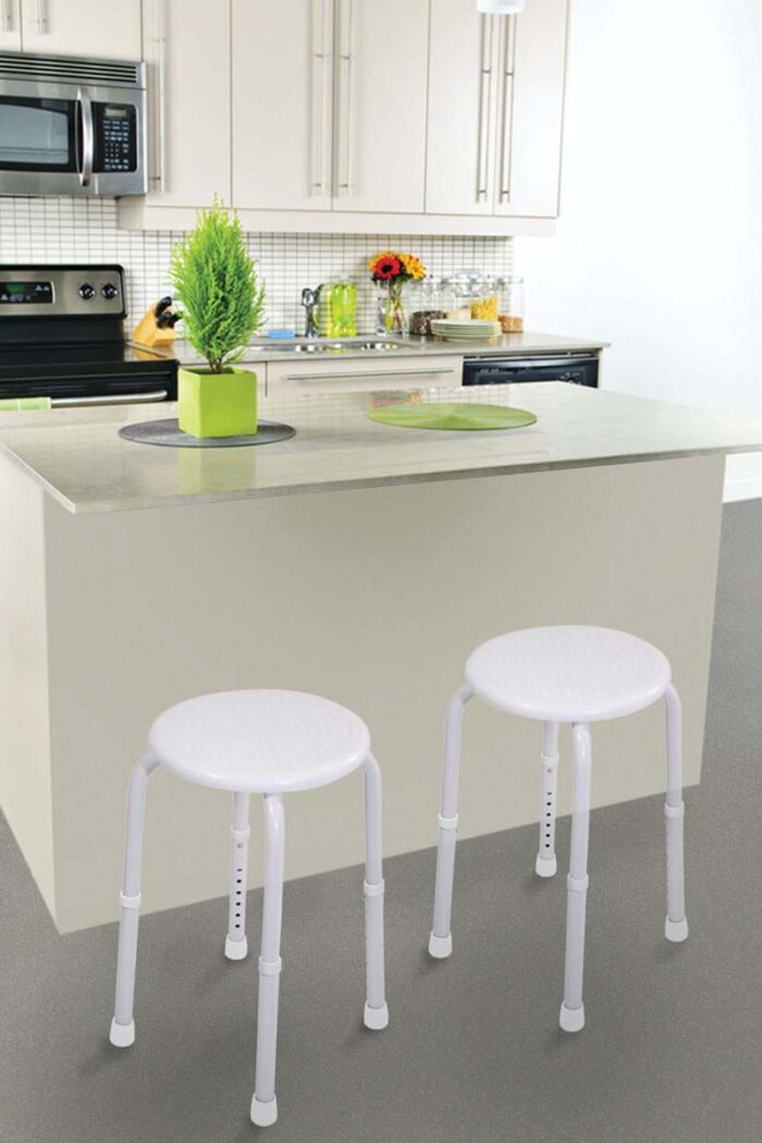 Adjustable Round Stool Red, Blue, White - Image 5