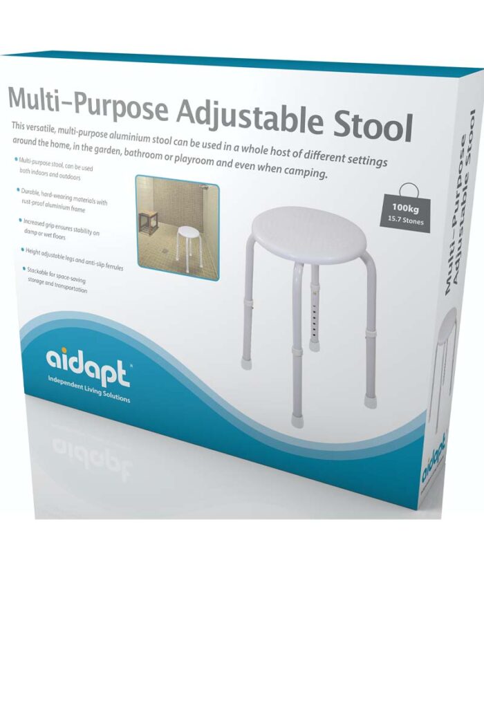 Adjustable Round Stool Red, Blue, White - Image 4