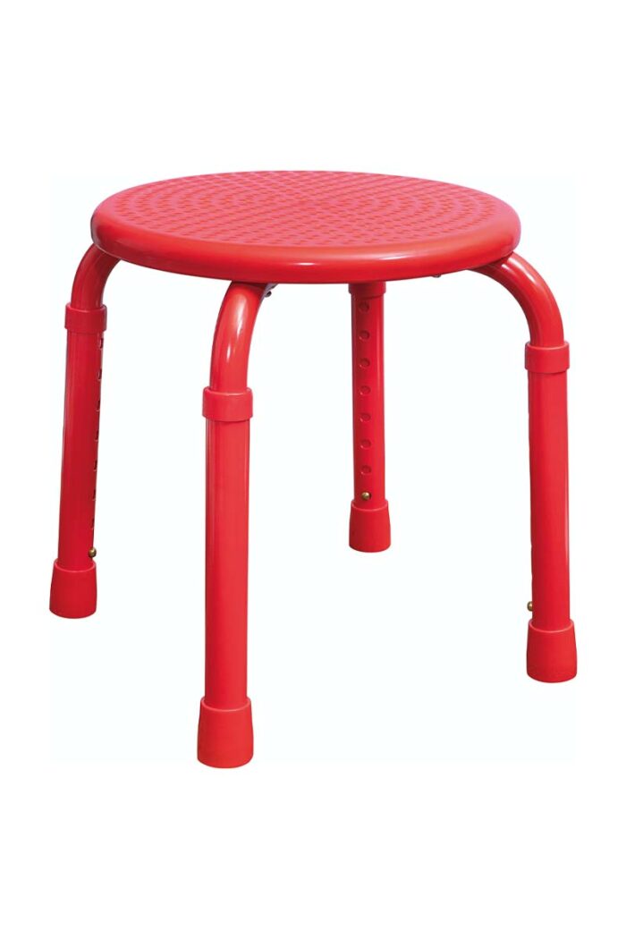 Adjustable Round Stool Red, Blue, White - Image 3