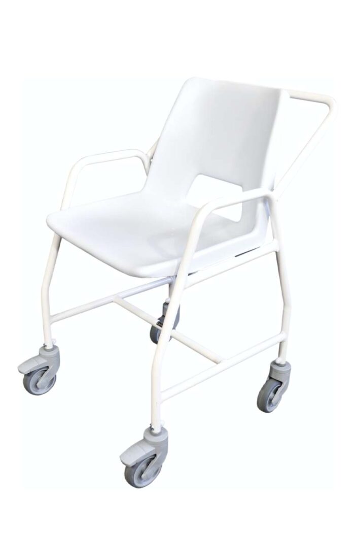 Hythe Shower Chair ADJ Height Mobile with Castors