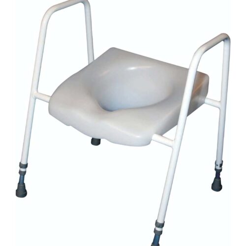 President adjustable raised toilet seat and frame, fit for any toilet