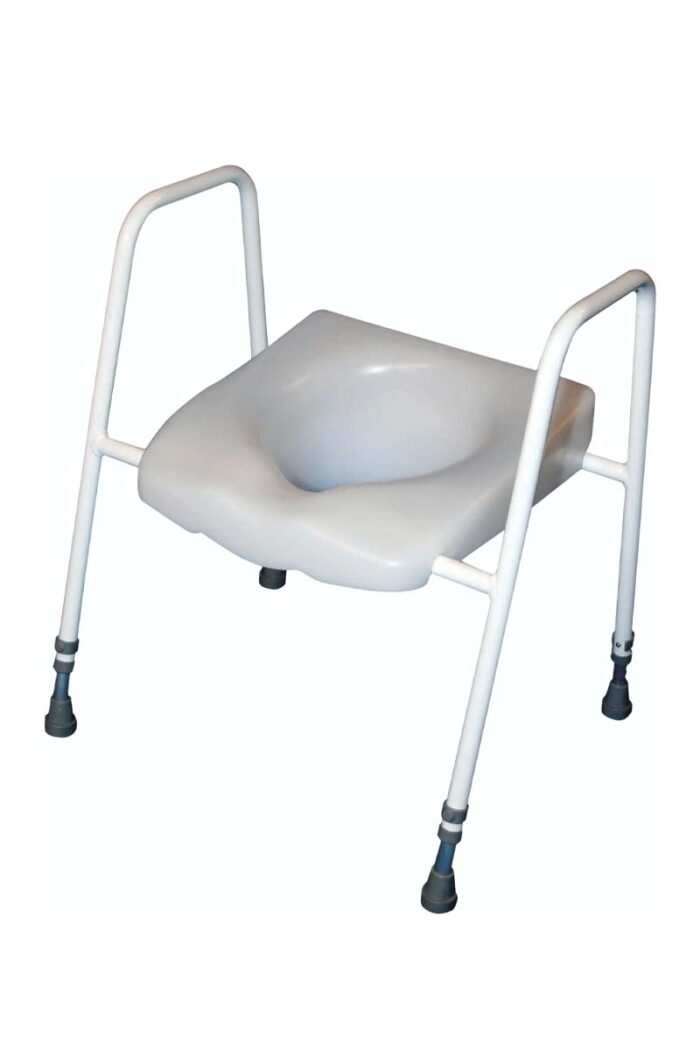 President adjustable raised toilet seat and frame, fit for any toilet