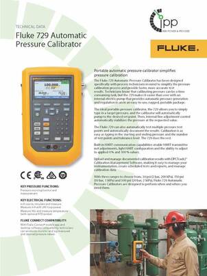 A document around Fluke 729, process calibration.