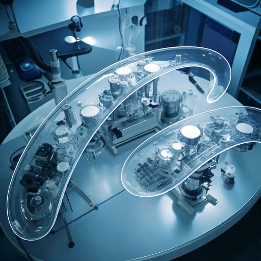 Dissolution equipment in a lab setting.