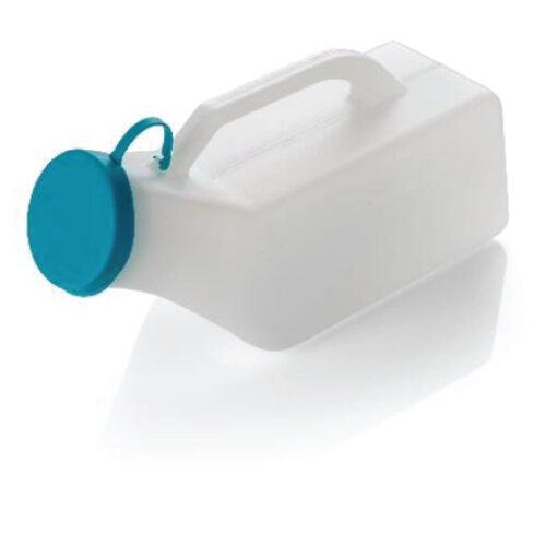 The UML1000 Male Urinal with Handle from WarwickSASCo is a strong, durable, and reusable Class I medical device designed for safe and comfortable use by injured, disabled, or infirm patients.
