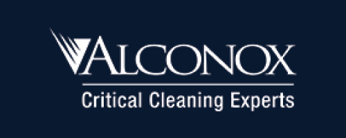 Valconox logo with the text 'Valconox' and the slogan 'Critical Cleaning Experts' on a dark blue background.